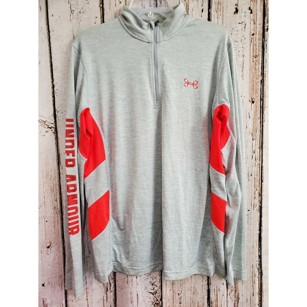 Women's M Under Armour UA Wisconsin Badgers 1/4 Zip Pullover Sweatshirt Hoodie